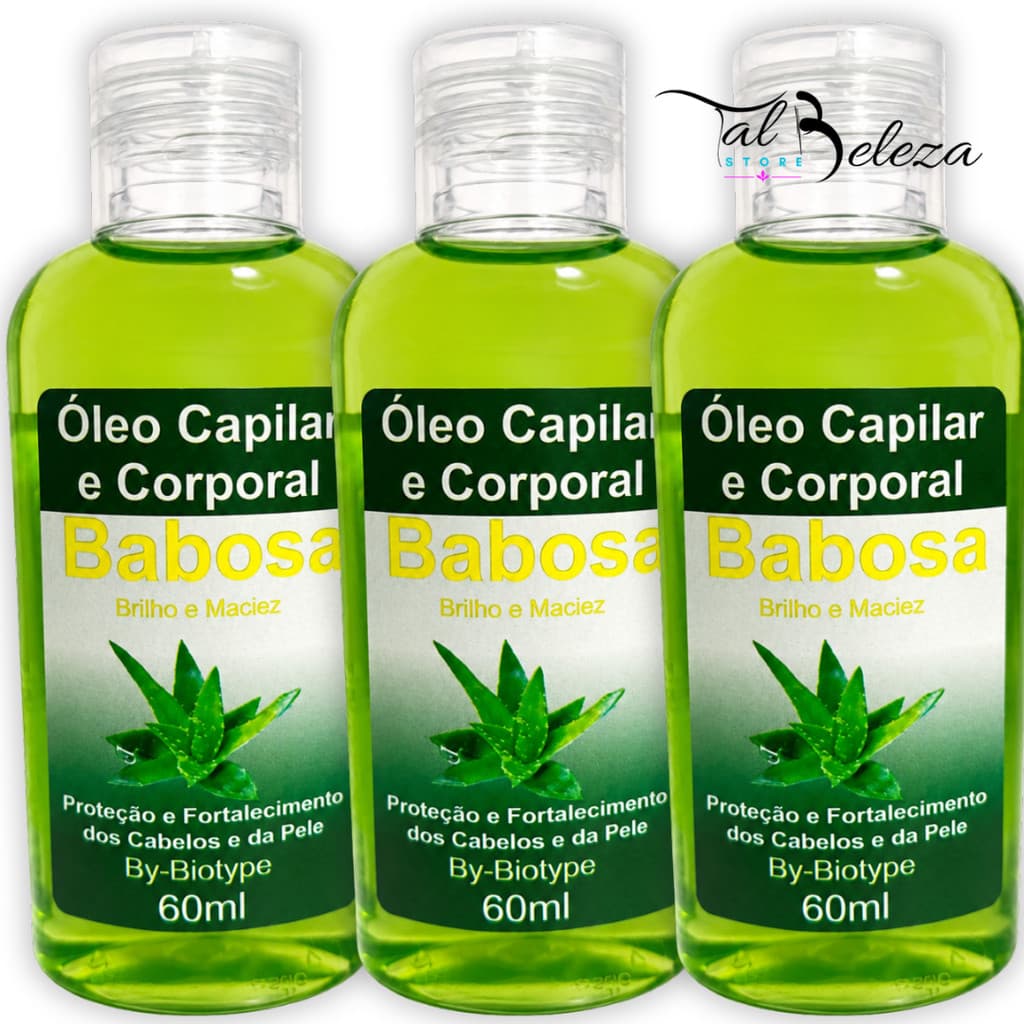 Kit C/ 3 Óleo capilar e corporal Babosa Biotype 60ml