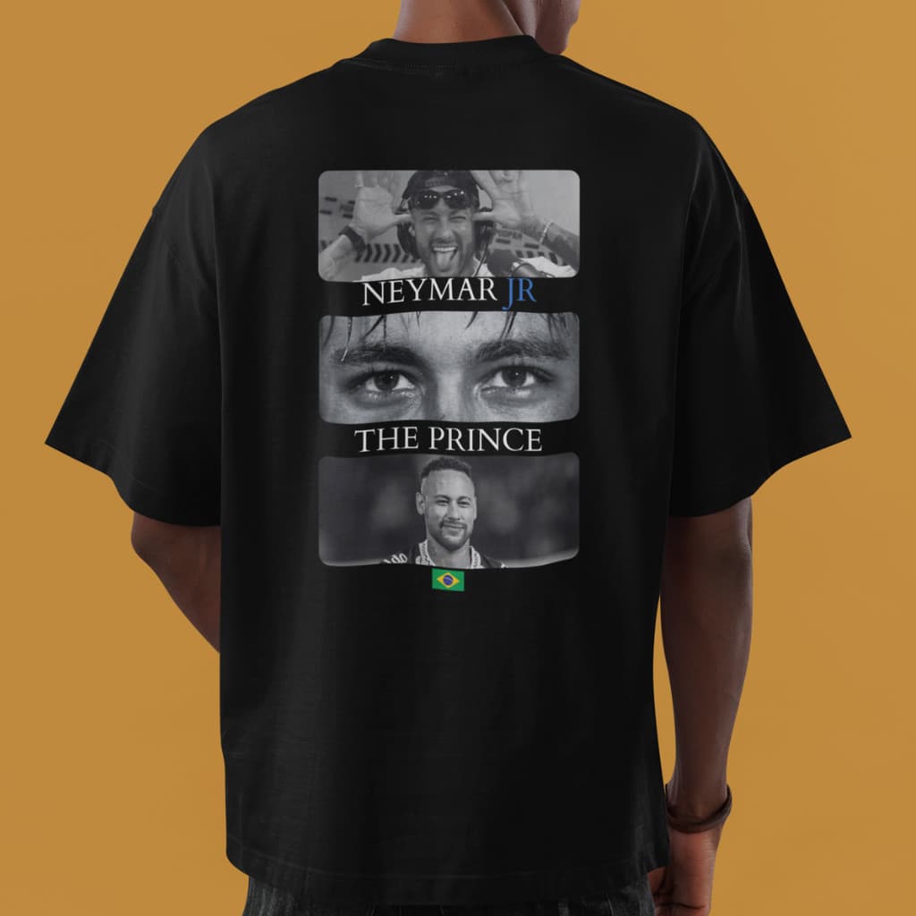 Camiseta Neymar Jr The Prince Streetwear Cores 100% Algodão