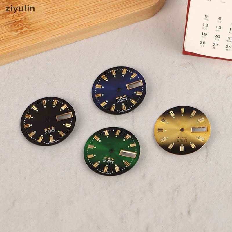 CVC Relógio Vintage Dial Peças DIY 3 Estrelas Calendário Duplo Literal Acessórios De Masculino Para 46941/46943 Moviment
