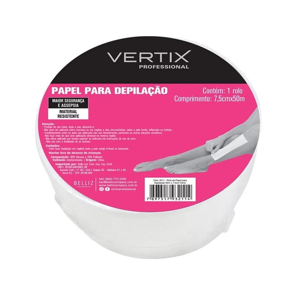 Rolo de Papel Para Depilação Vertix  50×7,5cm