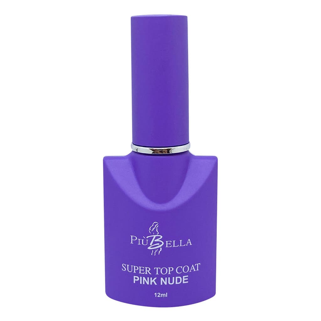 Top coat Unhas de Gel Super Pink Nude Piubella 12ml