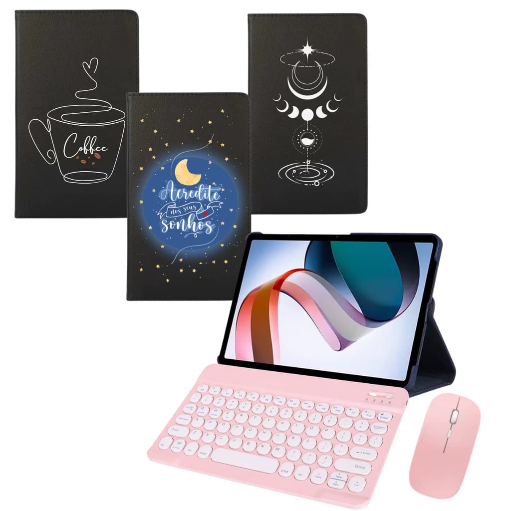 Capa para Ipad Mini 6 + Teclado e Mouse Bluetooth