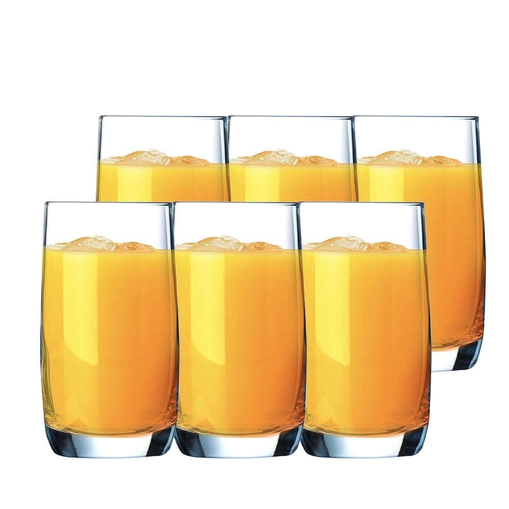 Jogo 6 Copos de Cristal Krysta Vigne Alto 330ml, Copos de Cristal Água Suco - Chef&Sommelier