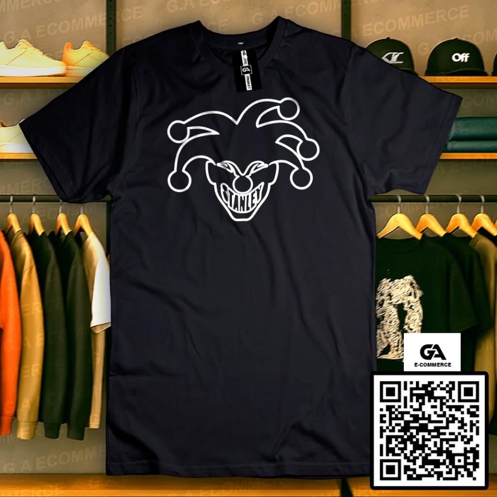 Camiseta Masculina Camisa T-Shirt Stanley Clown Discreto Minimalista Vintage Old School 90 Nostalgia