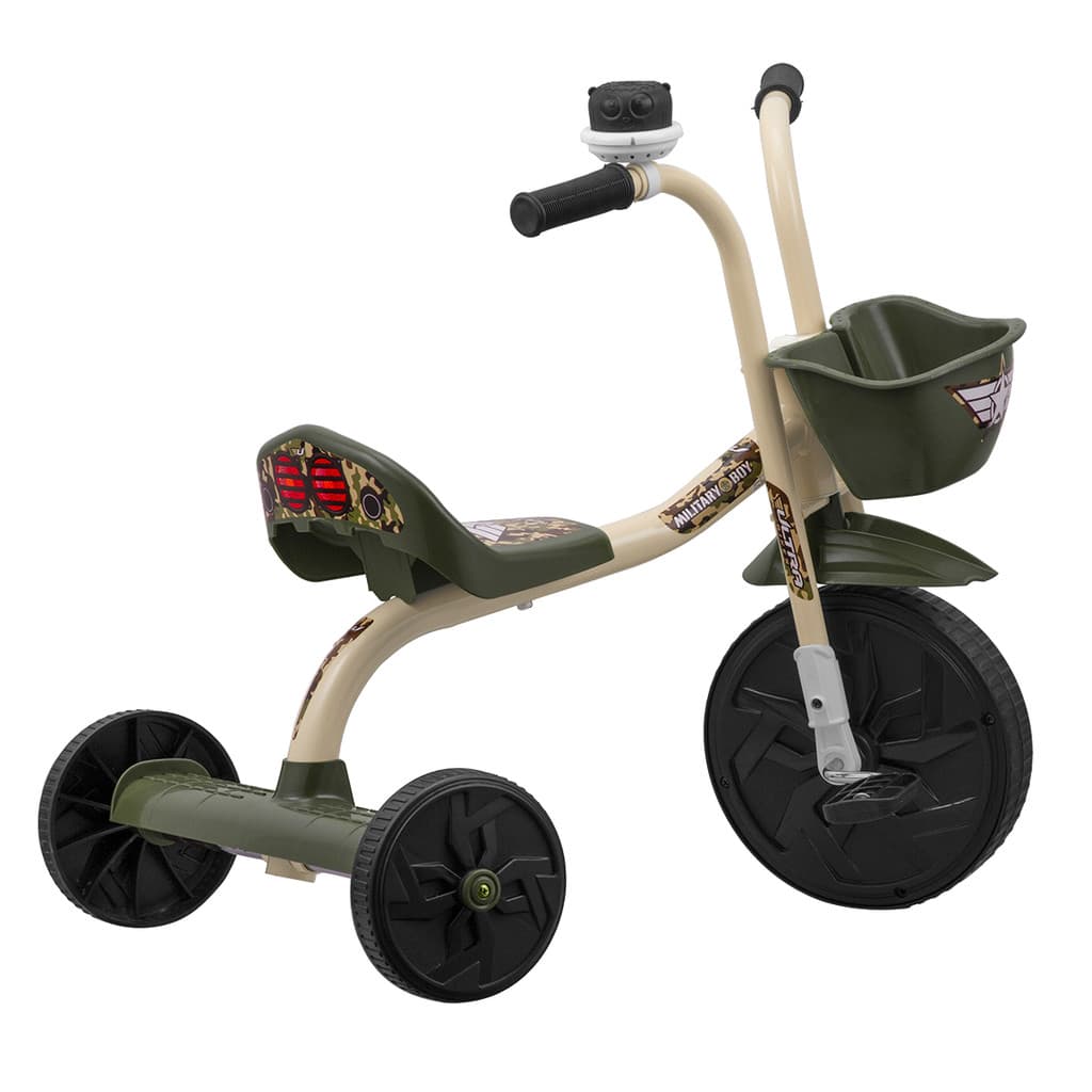 Triciclo Infantil Velotrol Ultra Bikes Military Boy com Cestinha Verde
