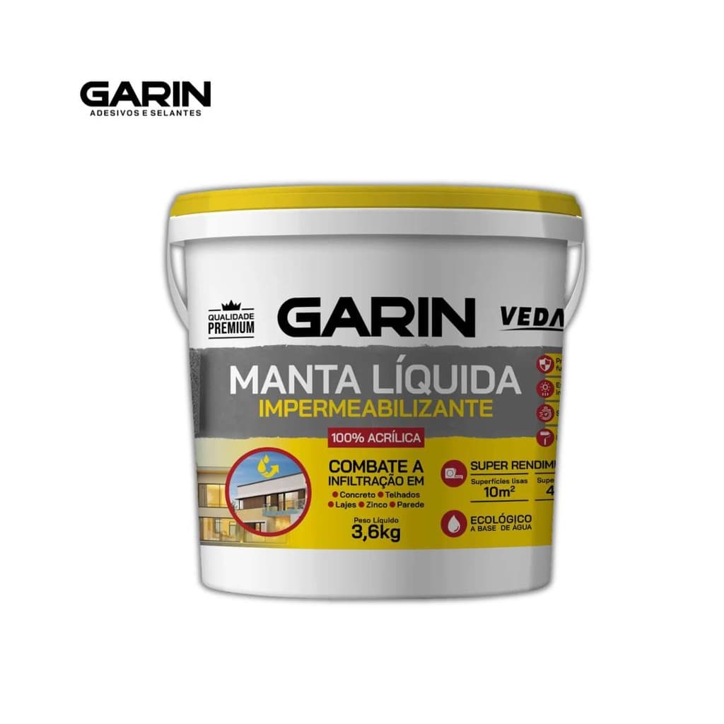 Manta Líquida Impermeabilizante 3,6kg Cinza Garin