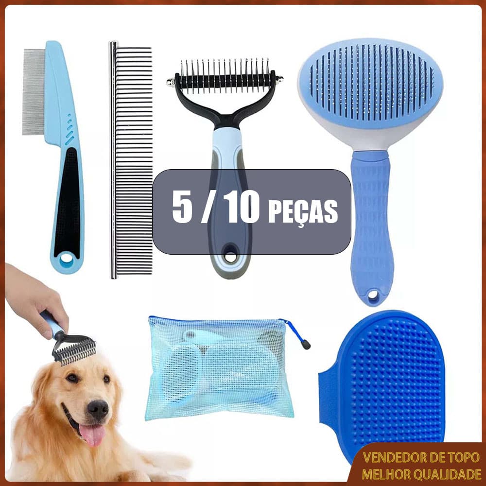 5/10 peças escova para animais de estimação escova de banho pente de remoção de pelos escova de beleza pente em linha pe