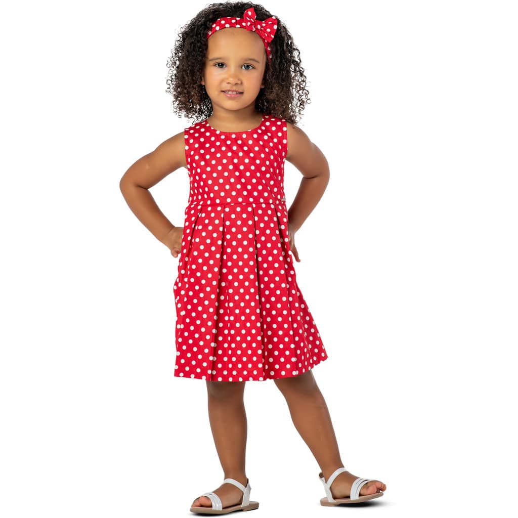 Vestido Festa Bebê Menina Vermelho Bolinha Minnie