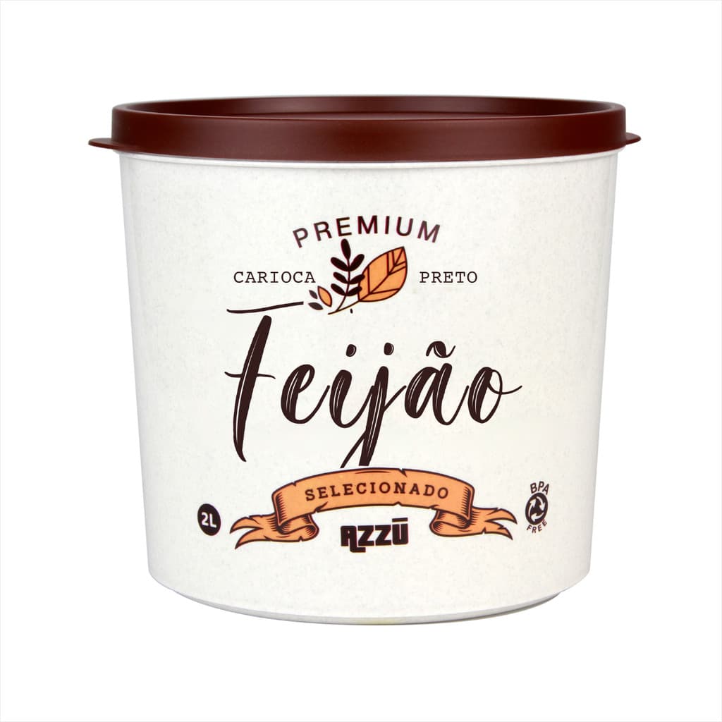 Organiza e Guarda Feijão Premium 2 Lt - Branco Gr