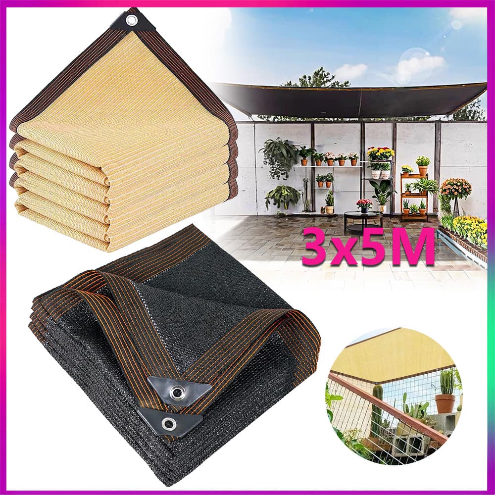 Tela de Sombreamento Com Ilhos 80% 3x5m Mos Telas Carro Piscina Garagem Pergolado Area Externa Anti Granizo