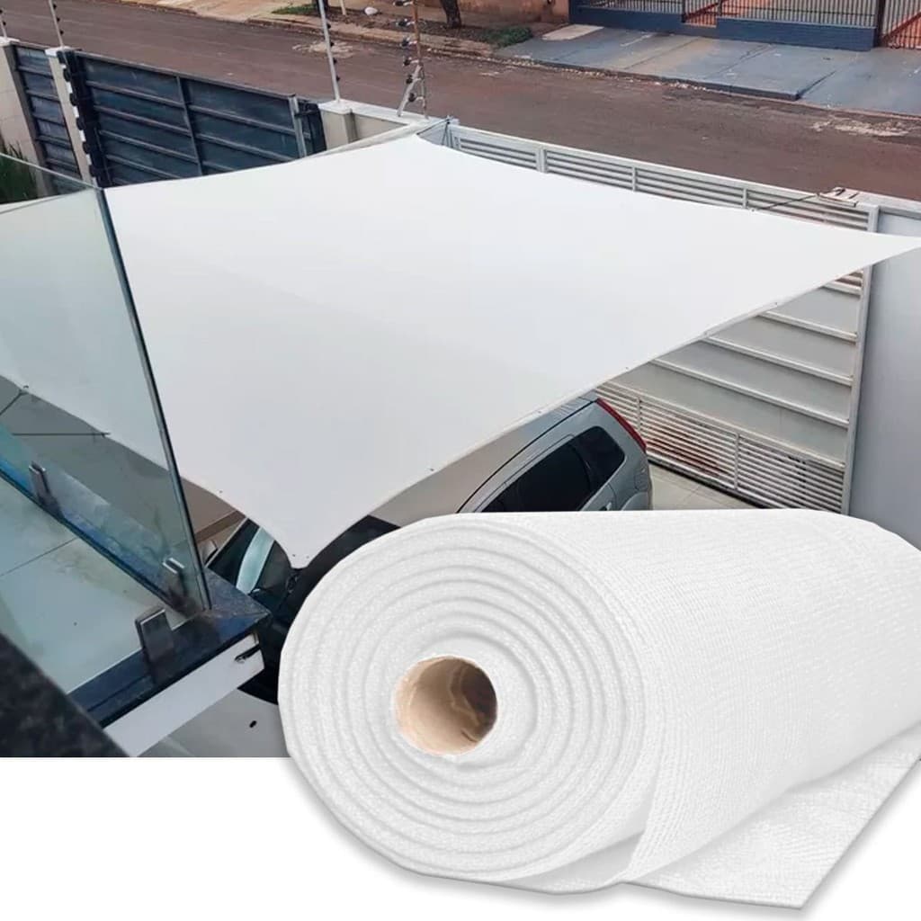 Tela de Sombreamento Sombrite 80% Politop Branco 6 Metros de Largura - Venda por Metro Linear