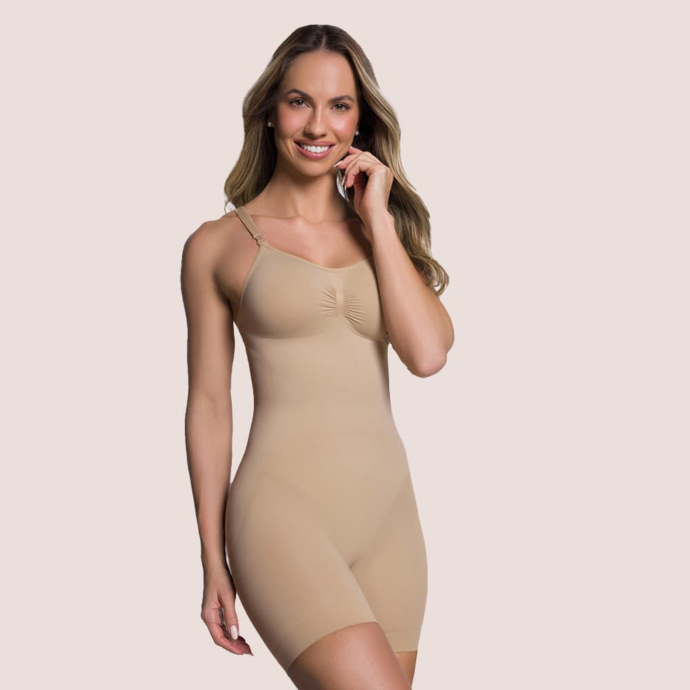 Body Redutor Cinta S/ Costura Short Selene Alta Compressao