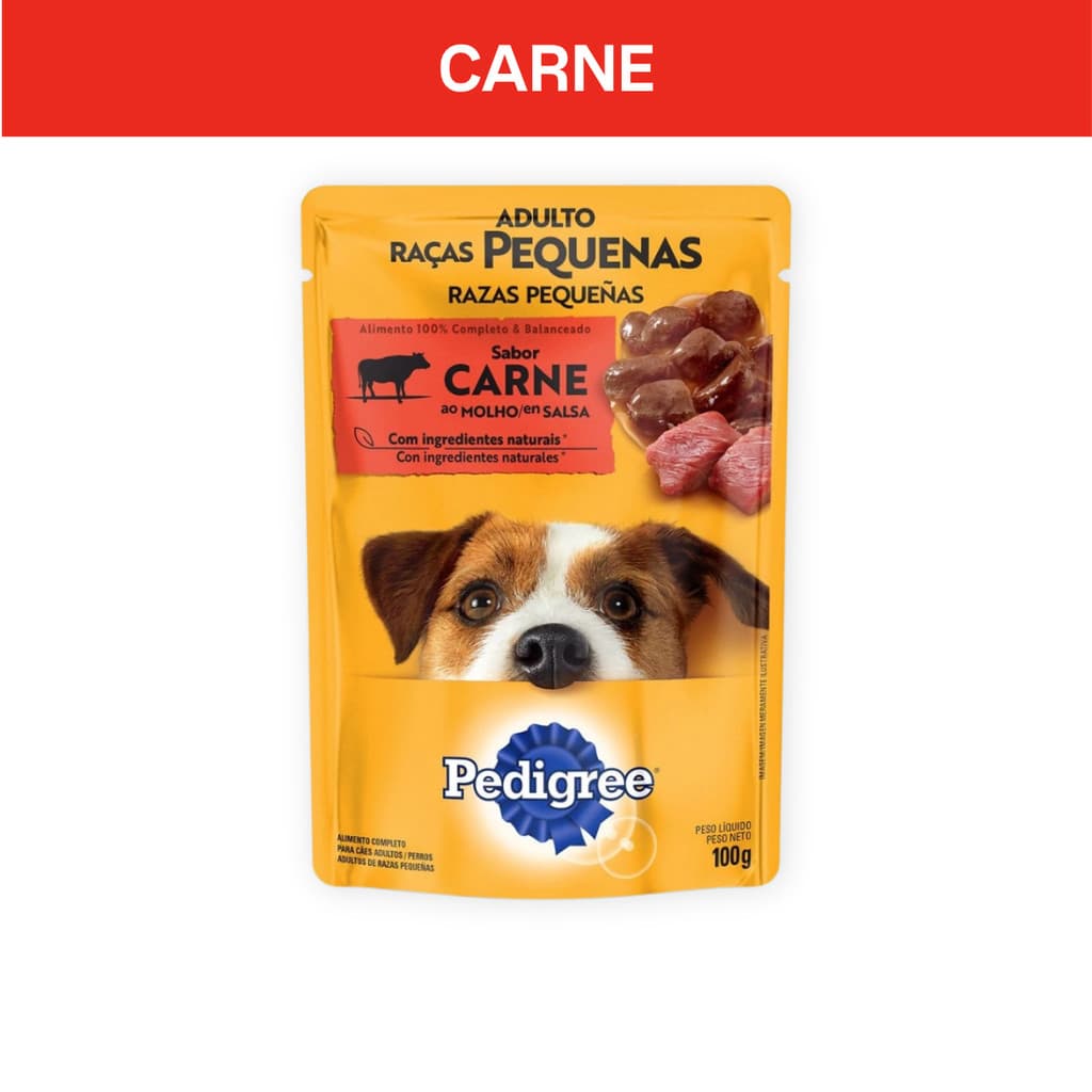 Sache Pedigree Ração Úmida de Carne para Raças Pequenas 100g
