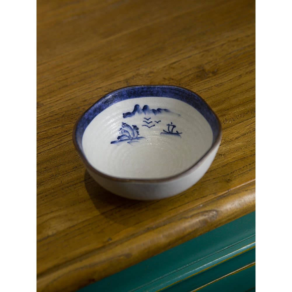 Estilo japonês quatro estações Retro chinês cerâmica talheres doméstico tigela de arroz tigela de macarrão tigela de sop