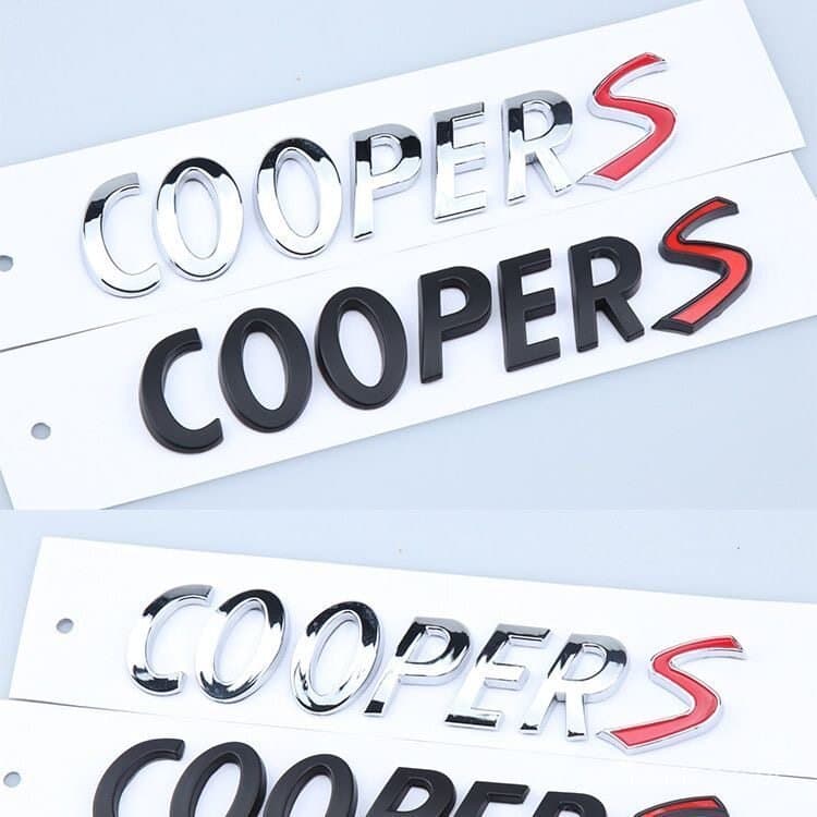 Adesivo de logotipo do carro BMW Mini MINI, emblema traseiro COOPER S, adesivo com letras em inglês, distintivo decorati