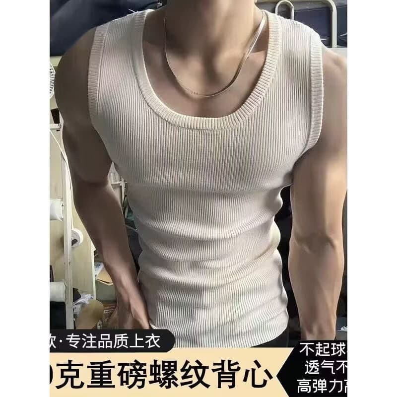 Fitness magro sem mangas grande colete masculino verão esportes lazer treinamento de fitness colete camiseta Base roupas