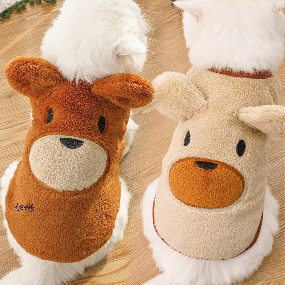 Roupas de inverno estilo lã quente Pet leite cão roupas fofas Teddy Schnauzer roupas suprimentos