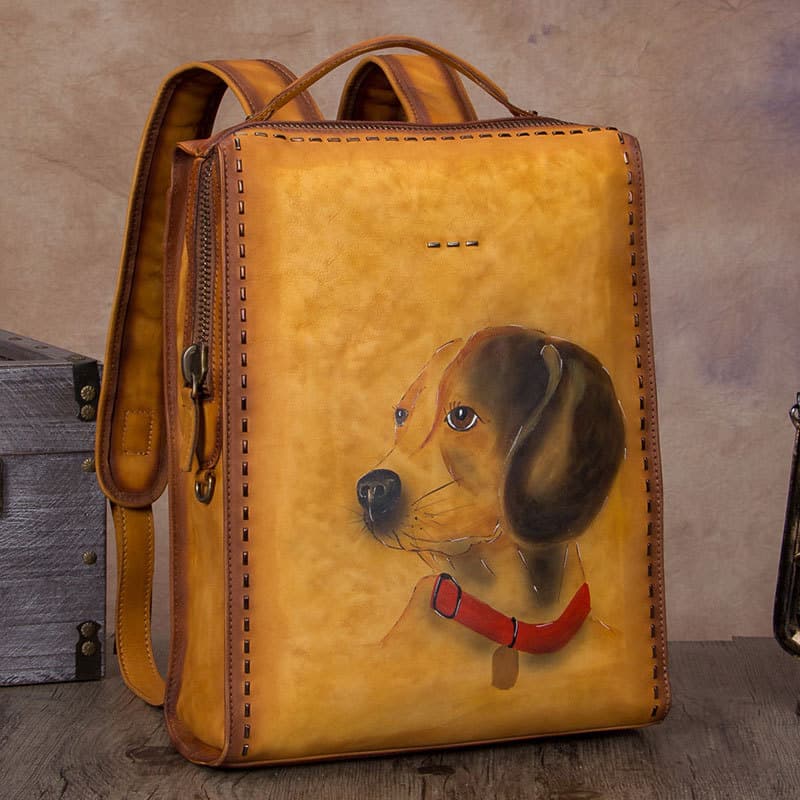 Bolsa Retro masculina de couro bolsa de couro artesanal masculina mochila de couro genuíno mochila masculina de grande c