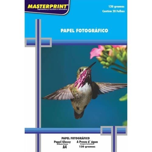 Papel Fotográfico A4 120gr Com 20 Folhas Glossy Masterprint  | Fotografia | Papel de Foto