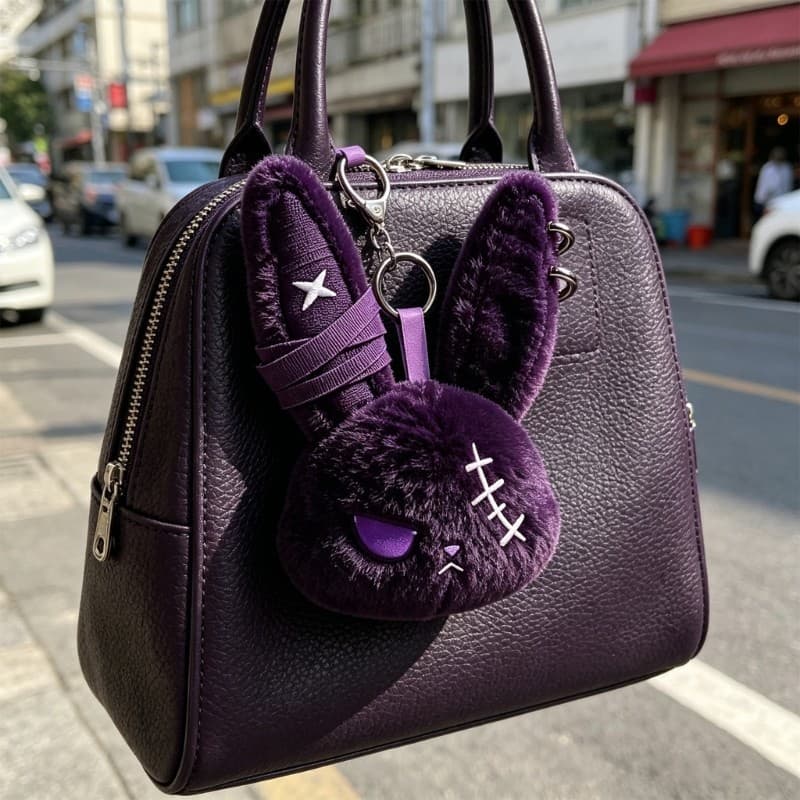 Chumbo Elegante Coelho Gótico Chaveiro Brinquedo De Pelúcia Com Enchimento De Algodão PP Saco Pendurado Ornamento Ótimo