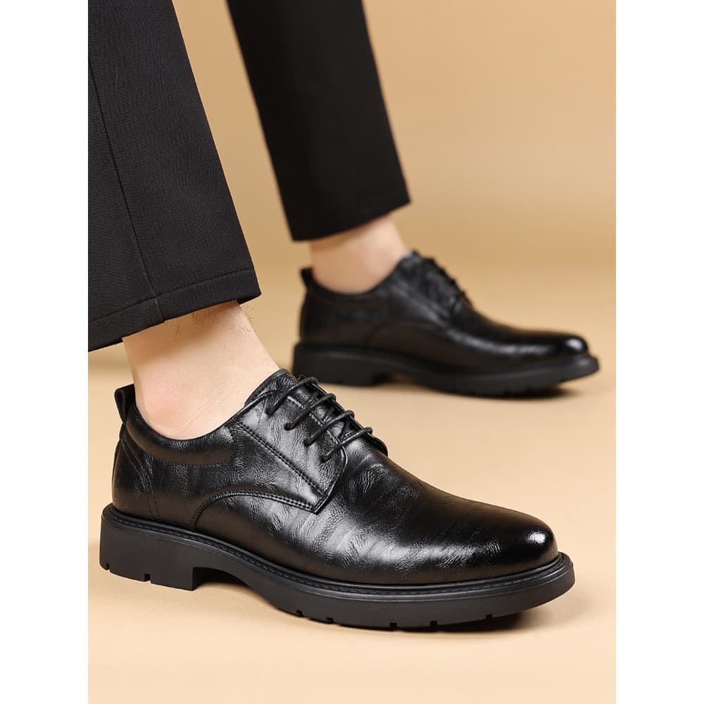 2026 Primavera Novo Estilo Sapatos Masculinos Negócios Sapatos Casuais De Couro De Sola Grossa Couro Genuíno Respirável