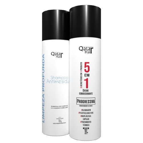 Kit Progressiva (Semi Definitiva) 5 Em 1 Qatar Hair 2X1 Litro