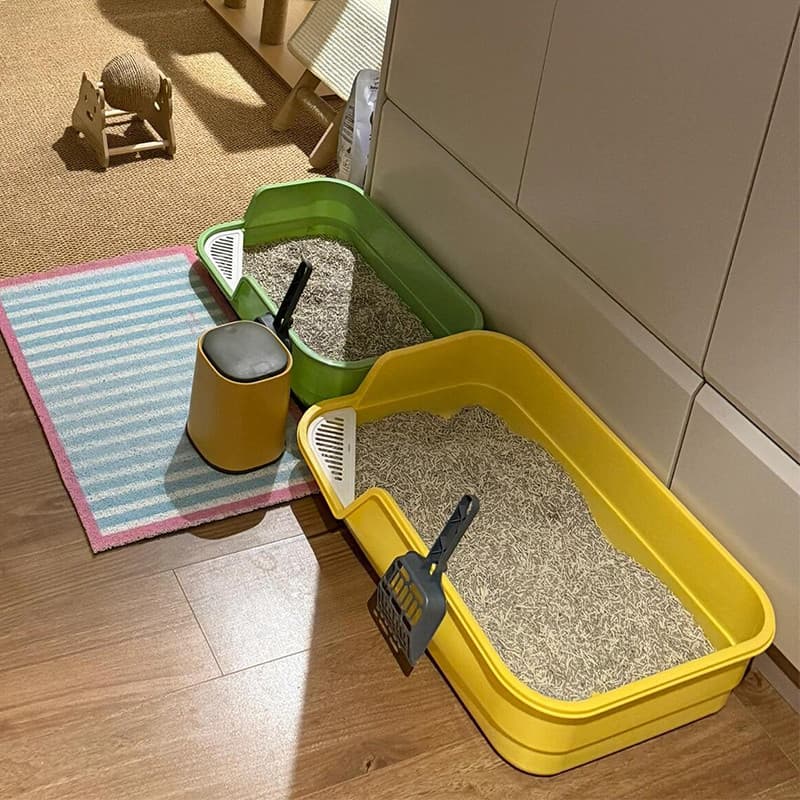 Caixa de areia para gatos, grande, à prova de respingos, Semi-fechada, gatinho, banheiro, desodorante doméstico, caixa d