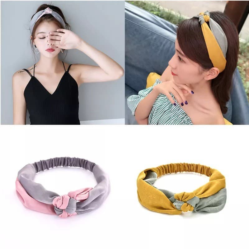 Novo produto faixa de cabelo coreia doce Mori senhoras dupla cor combinando faixa de cabelo acessórios de cabelo lavar r