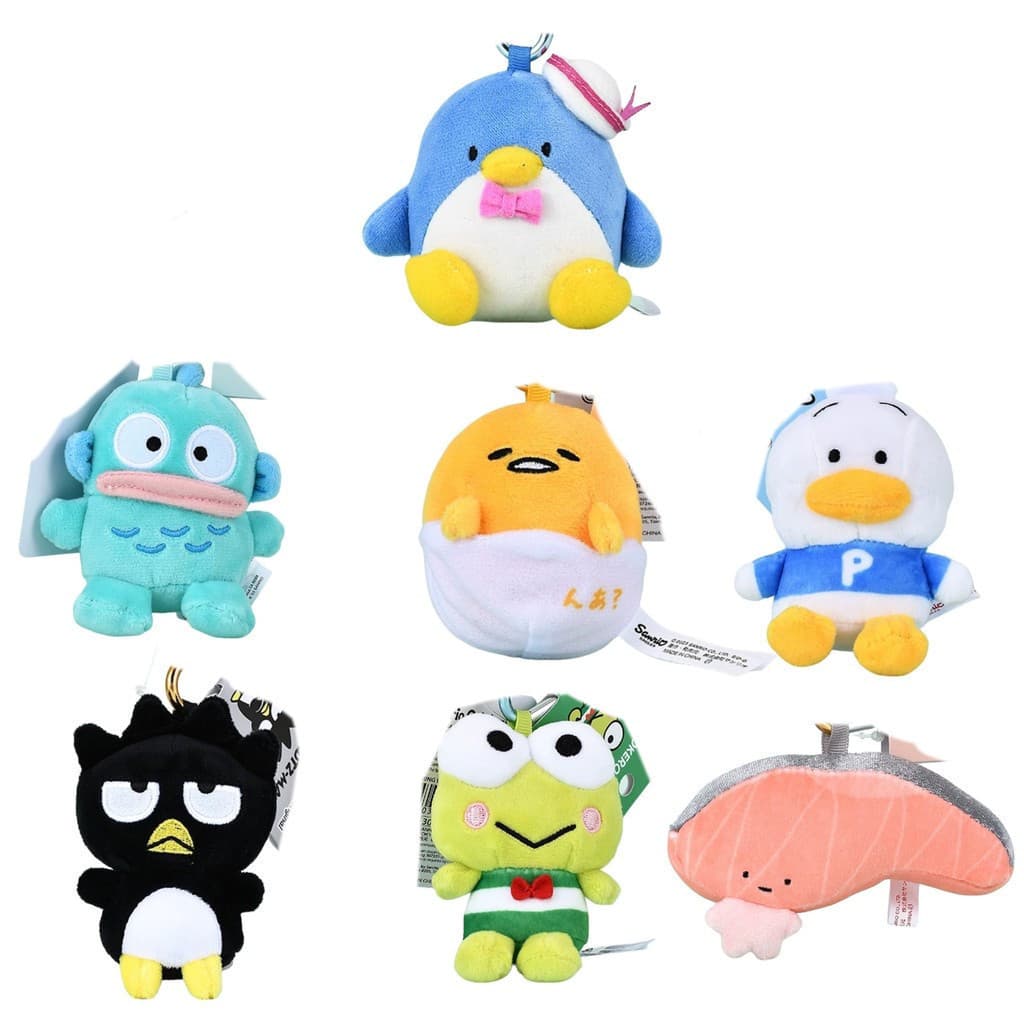 Kawaii Sanrio Pinguim Sapo Chaveiro De Pelúcia Bonito Plushie Pingente Boneca Dos Desenhos Animados Brinquedo Meninas Pr