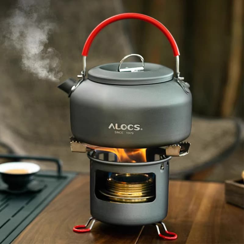 Ailuke fogão a álcool ao ar livre portátil à prova de vento fogão de chá acampamento Mini fogão de água fervente acampam