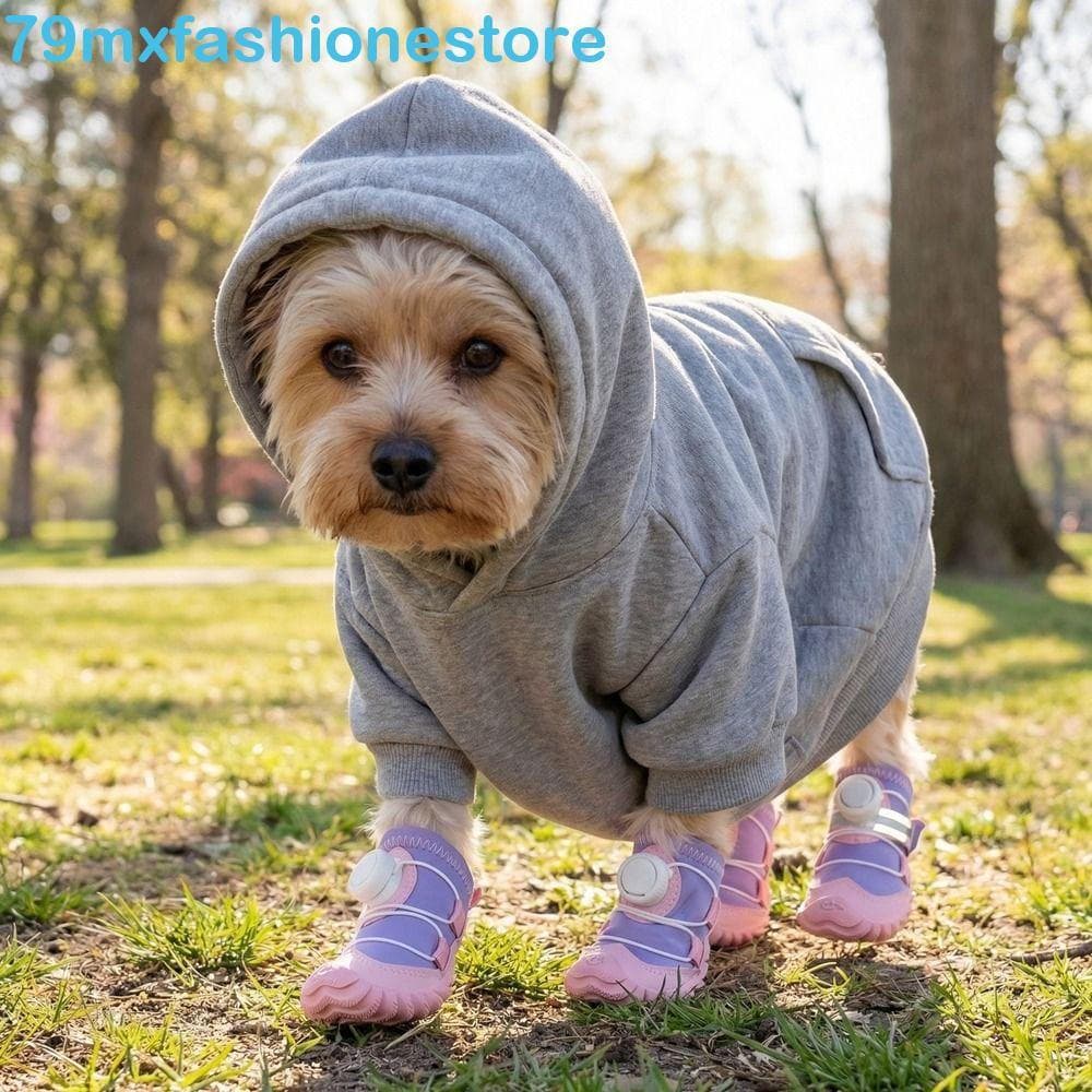 MXFASHIONESB 4 Peças De Botas De Malha Para Animais De Estimação , Sapatos Impermeáveis Ajustáveis Respiráveis Protetor