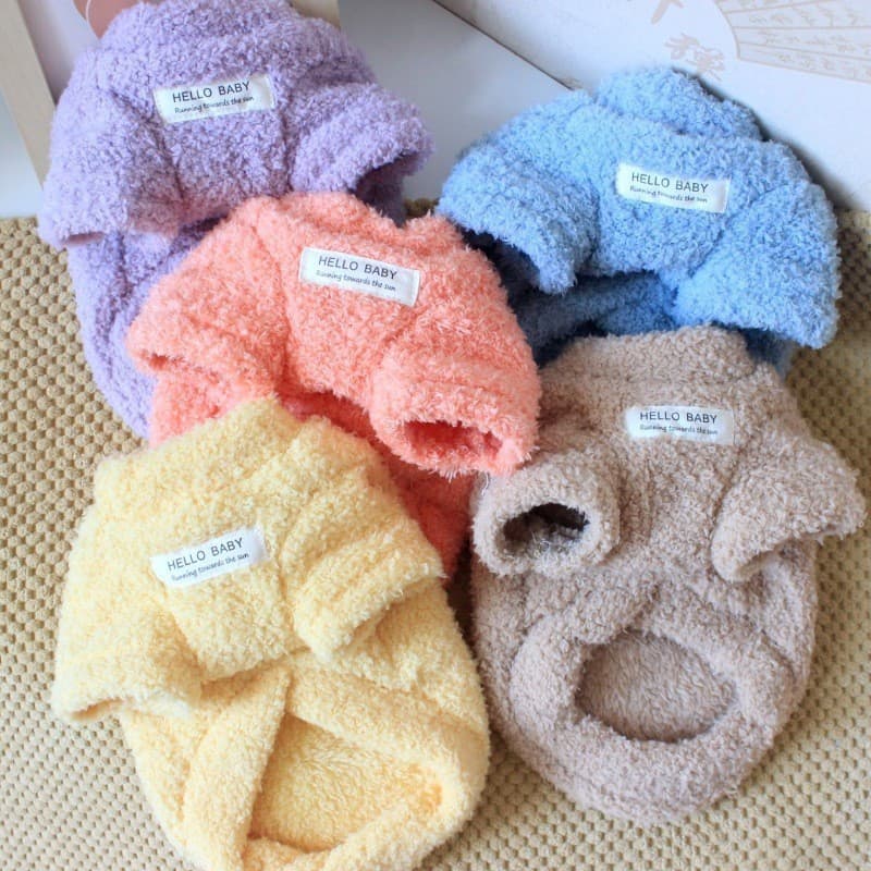 Suéter de Inverno para Cães Pequenos, Roupas de Pelúcia, Casaco Macio para Filhotes de Chihuahua CH0H
