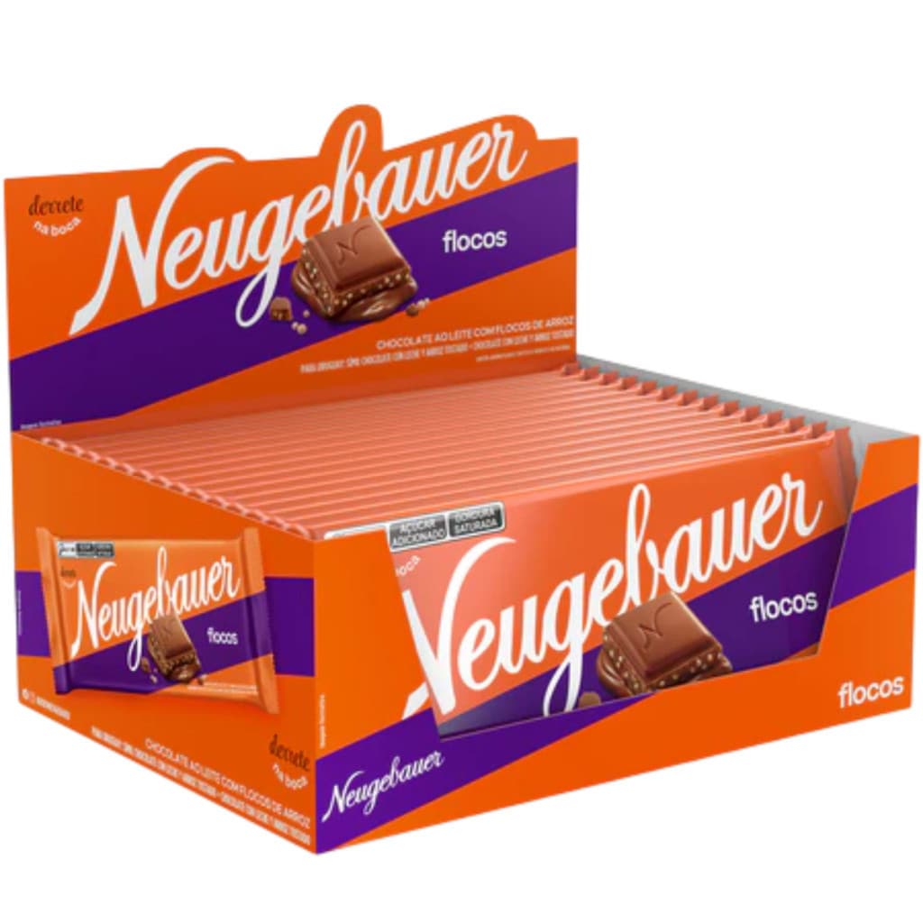 Chocolate em Barra Neugebauer Flocos 80g Display C/16 Unidades