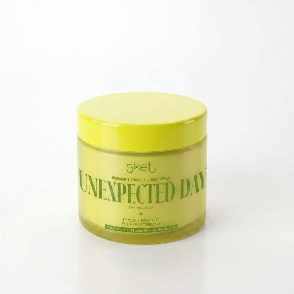 Creme Hidratante Corporal Skelt Unexpected Day 200g Efeito Tensor Firmeza Prolevis Manteiga De Cacau