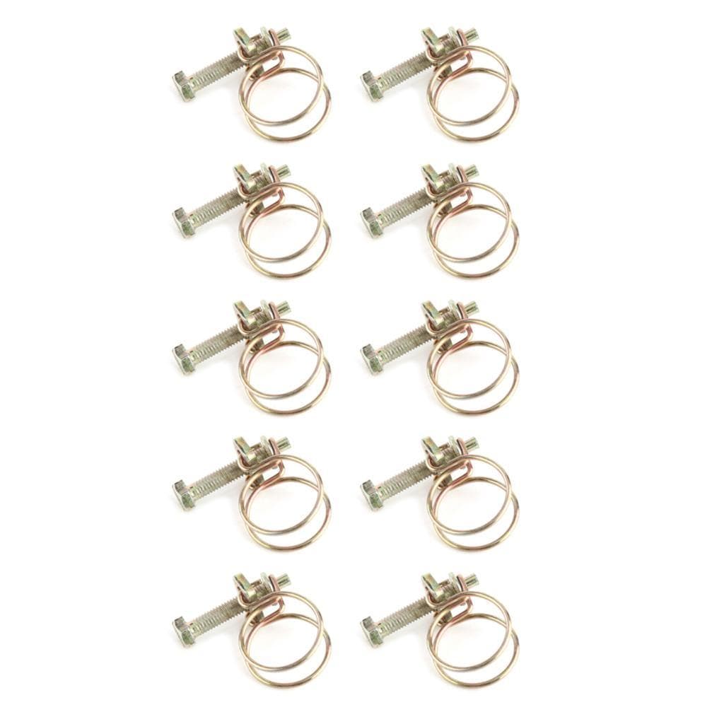 ACAGALA 10pcs ajustável fio duplo mangueira de água farpa braçadeira de tubo/suporte fixador de encanamento de aro