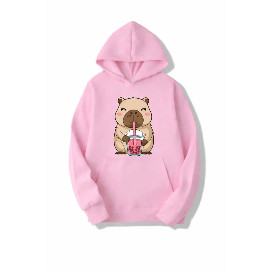 Moletom Capivara Casaco Frio Blusa Bolso Canguru Capuz Adulto E Infantil Inverno Frio Masculino Feminino Unissex