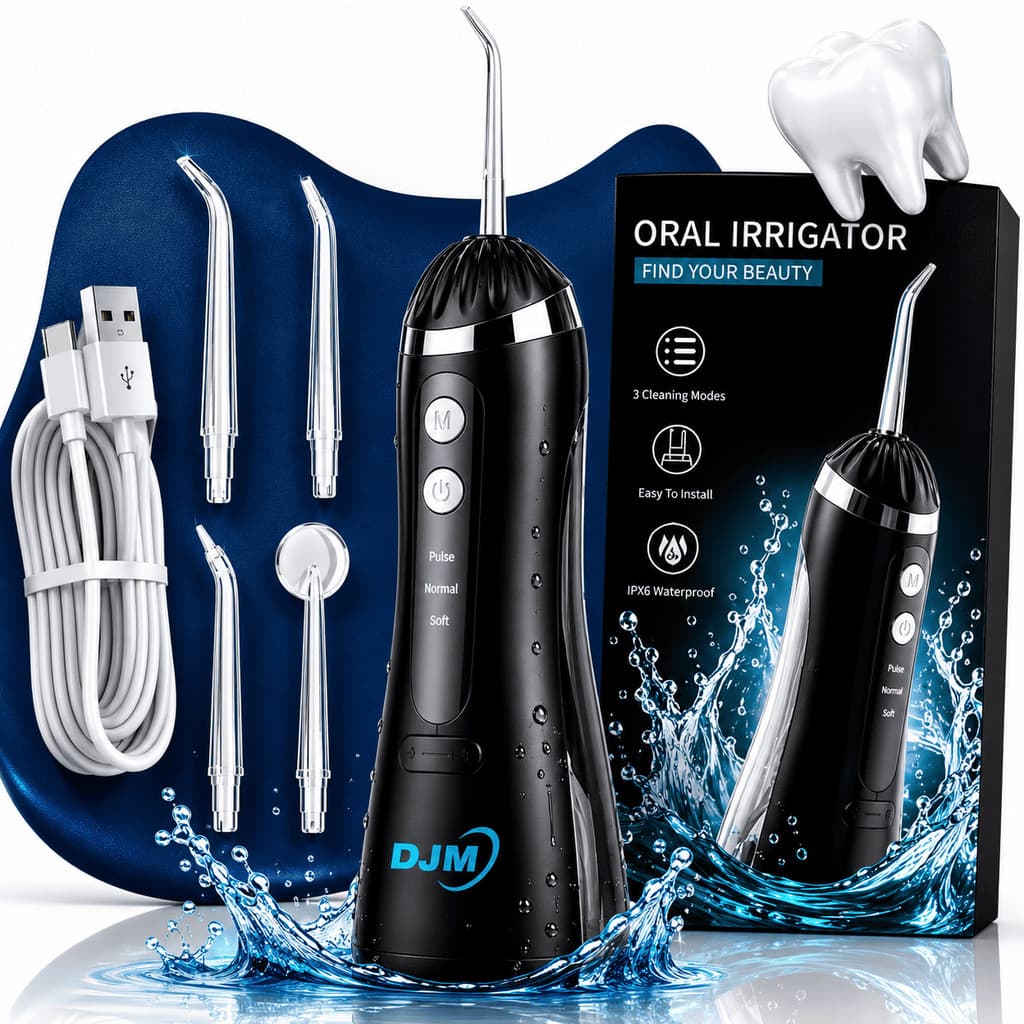 Irrigador Oral Eletrico Fio Dental 300 ml Recarregavel Portatil Limpador De Dente Prova Dagua Limpeza Gengivas Bucal