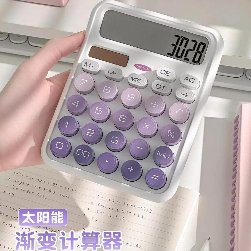 Calculadora gradiente Solar de alto valor, estilo deusa, escritório financeiro, máquina de cálculo de contabilidade, por