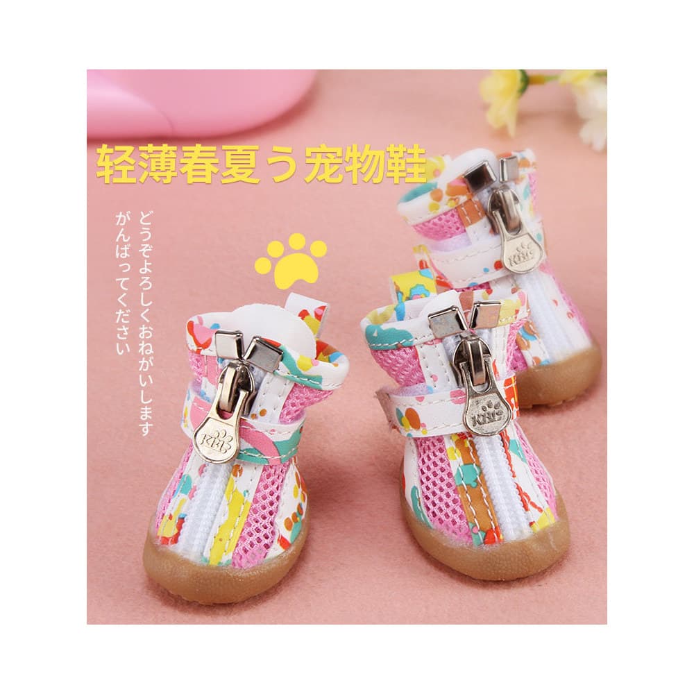 Sapatos para cães de estimação, sapatos pequenos de verão para cães de pelúcia, Bichon, cobertura para os pés, não cai,