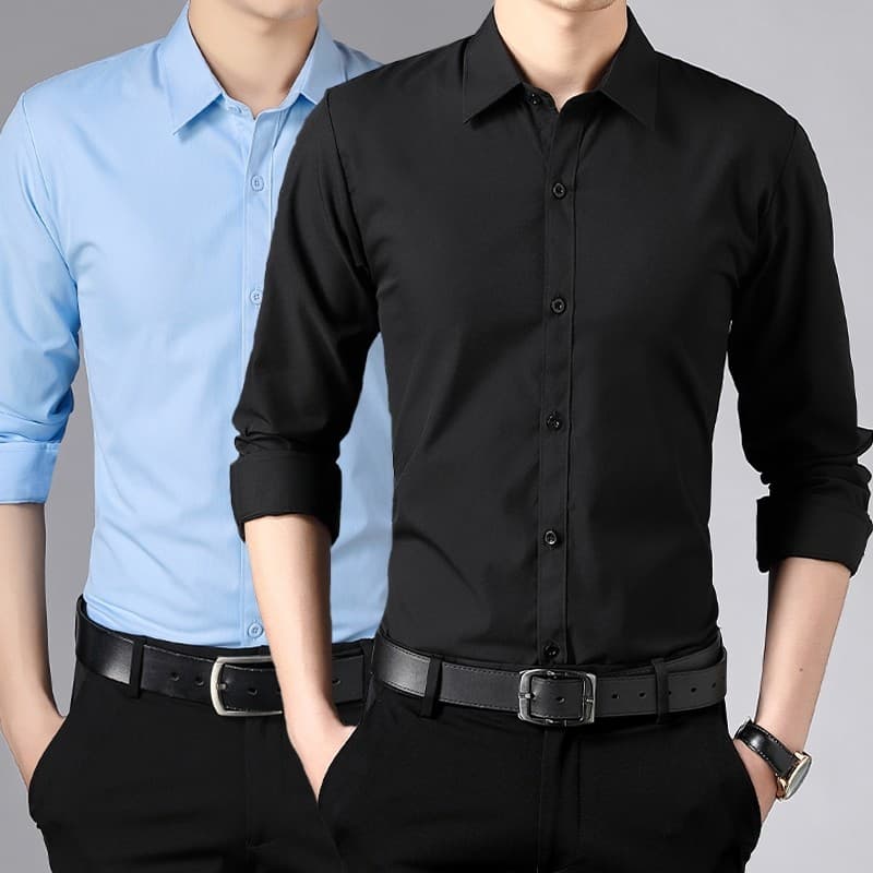 Kit 2 Camisa Social Masculina Manga longa Slim Fit ENVIO IMEDIATO