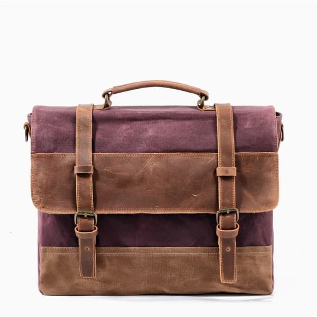Europeu americano Casual maleta masculina Commuter Crazy Horse couro à prova dwaterproof água bolsa masculina Retro lona
