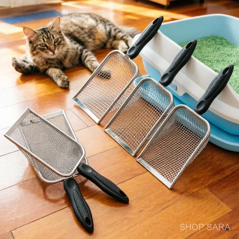 2/3/4 Unidades Pá De Areia Felina Filtra Rapidamente SuperfíCie Lisa Grip ConfortáVel Material DuráVel