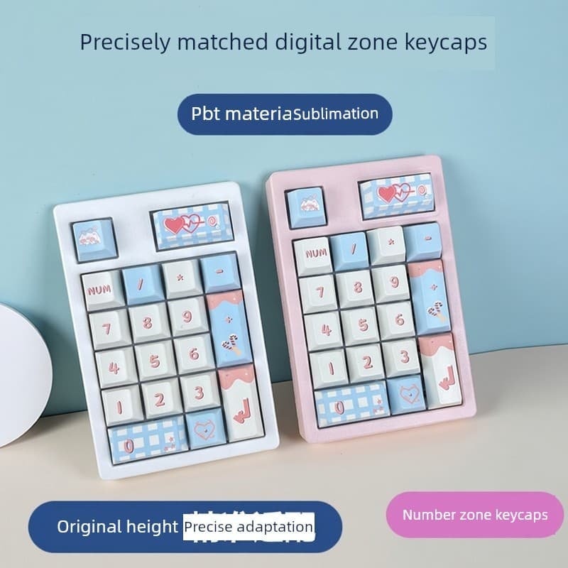 Original fábrica altura número separado área keycap PBT sublimação teclado mecânico número área keycap 19/20/21/22