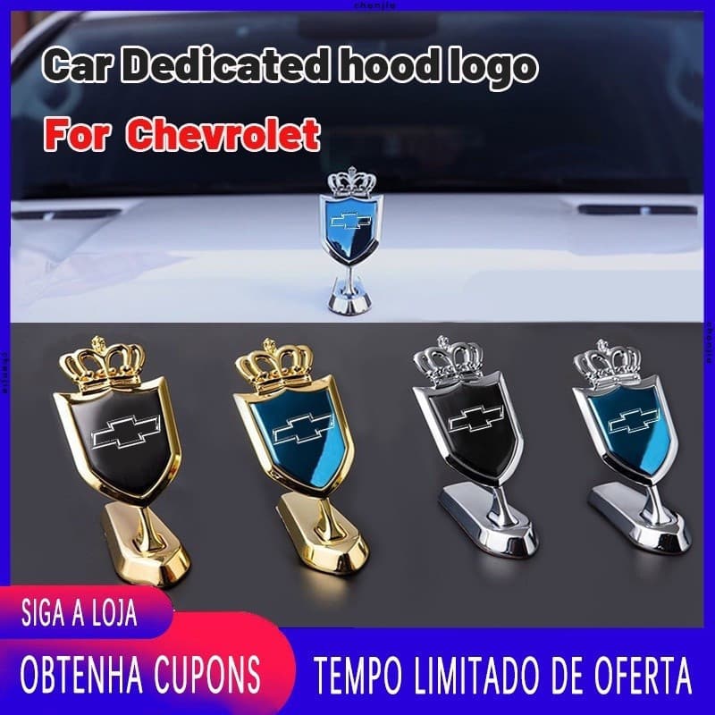 [Promoção] Emblema de modificação em metal 3D de alta qualidade para Chevrolet, adesivo decorativo para capô externo TU1