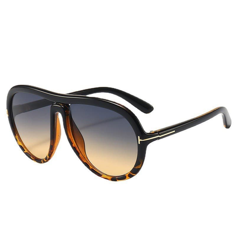 Novos Óculos de Sol Femininos de Designer com Armação Grande, Gradiente Multicolorido, UV400 UGSM 2CKJ