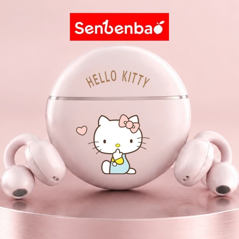 Senbenbao F88 Fones De Ouvido HelloKitty Gato Fone Bluetooth Para Mulheres Nova Redução Ruído Sem Fio Bonito Dos Desenho