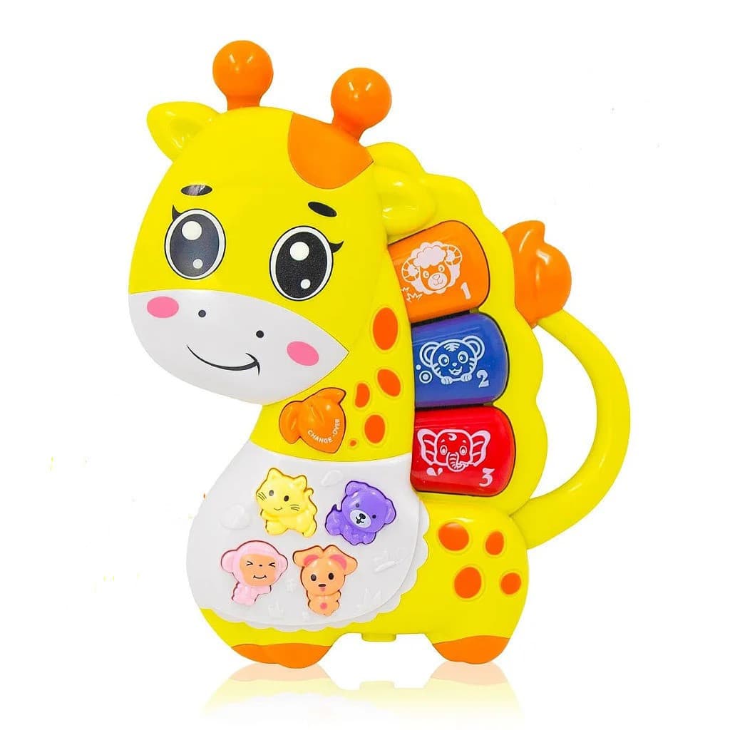 Teclado Piano Musical Bebê Brinquedo Infantil Som Girafa