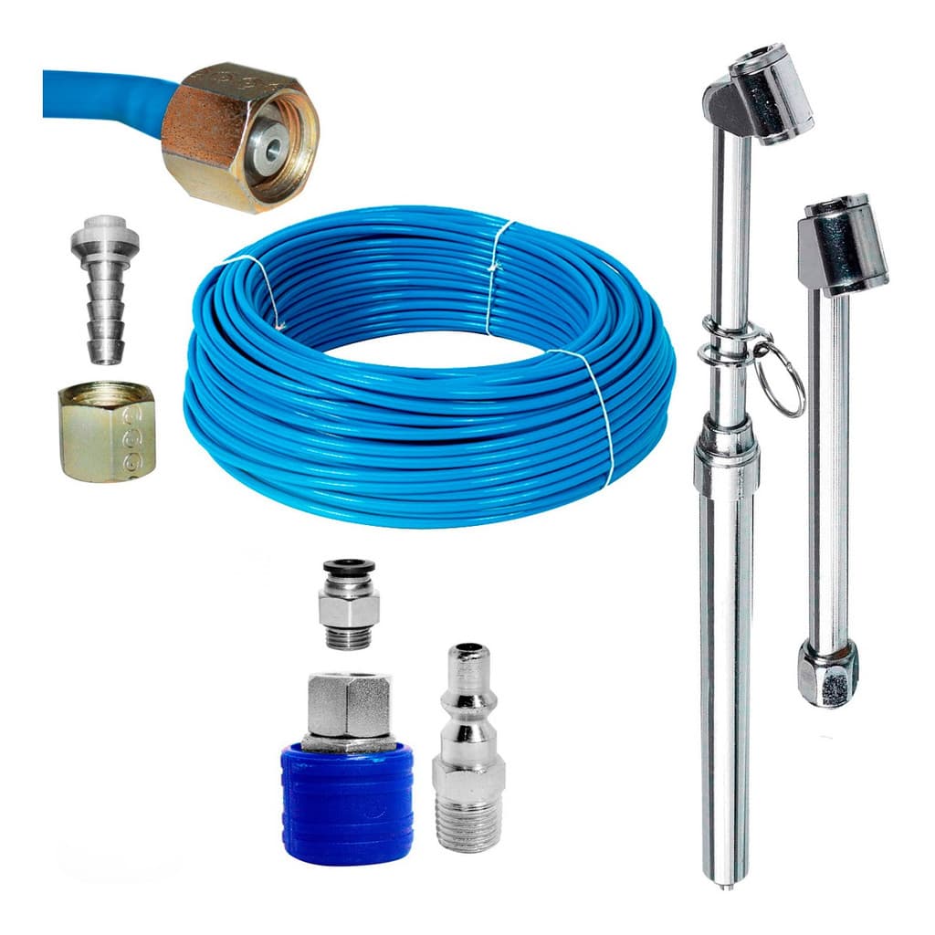 Kit Calibrador Pneus De Caminhão Carreta+20 Mts Mangueira Pu