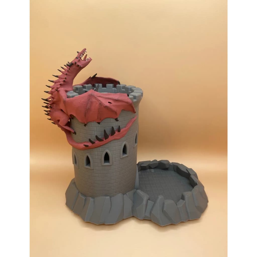🐉🏰 Torre de Dados – Fortaleza do Dragão | Resina & Desing