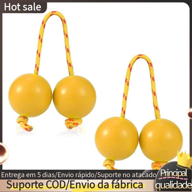 1 Par De Instrumento De Bola Rítmica De Ovo De Areia Chocalho Agitador Africano Amarelo